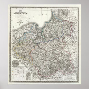 Póster Preussen, Posen, Polen
