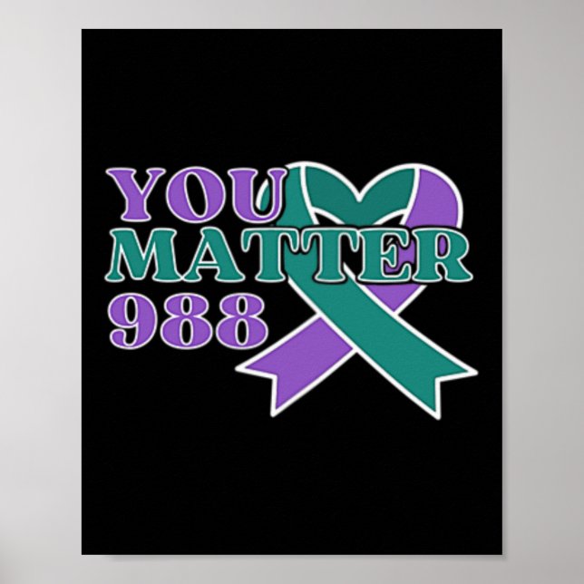 Póster Prevención 988 Problema con el diseño de bolsillo (Frente)