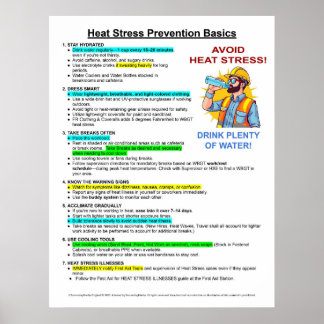Póster Prevención básica de enfermedades por estrés por c