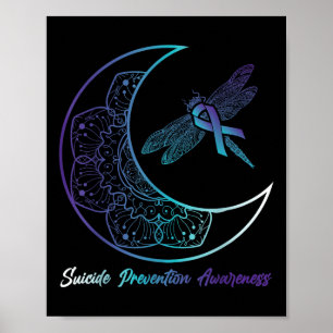 Póster Prevención Conciencia Depresión Suicidio Libélula 