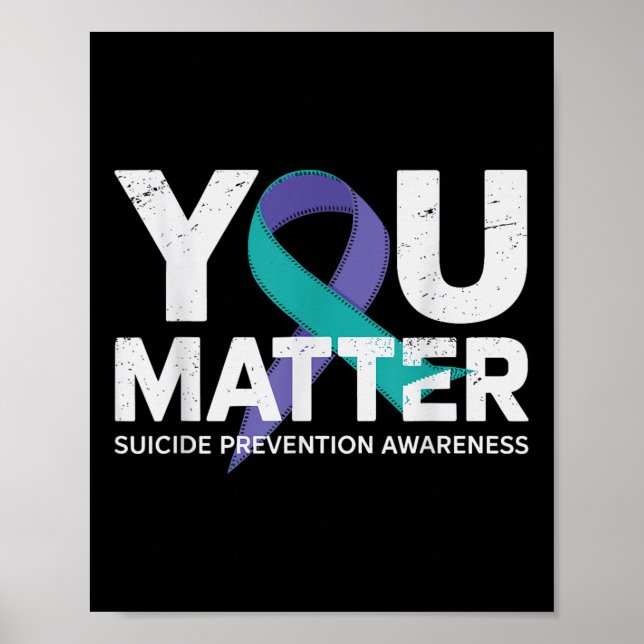 Póster Prevención de suicidios Camisetas Conciencia suici (Frente)