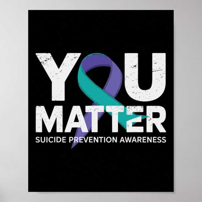 Póster Prevención de suicidios Camisetas Conciencia suici (Frente)