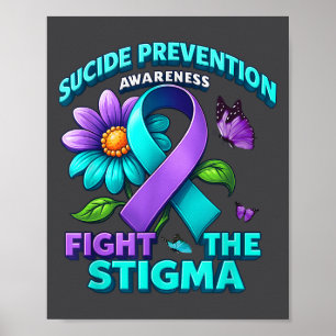 Póster Prevención del Suicidio Apoyo Lucha Estigma Concie