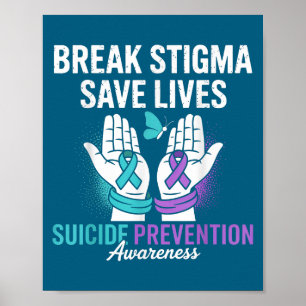 Póster Prevención del Suicidio Apoyo Romper Estigma Conci