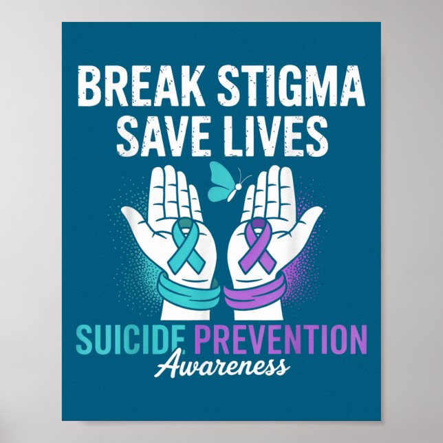 Póster Prevención del Suicidio Apoyo Romper Estigma Conci (Frente)
