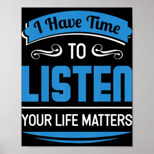 Póster Prevención del suicidio Consejero de Salud Mental 