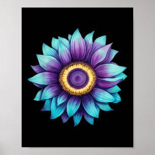Póster Prevención del Suicidio Flor de Girasol Conciencia
