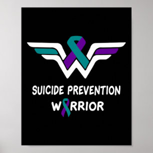 Póster Prevención del Suicidio Guerrero De Concienciación