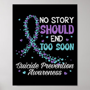 Póster Prevención del suicidio Ninguna Historia Debe Term