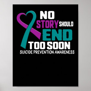 Póster Prevención del suicidio Ninguna Historia Debe Term