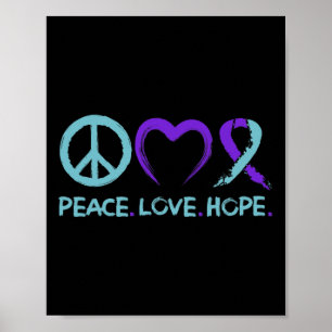 Póster Prevención suicida Conciencia Paz Esperanza