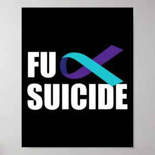 Póster Prevención suicida de suicidio en la cinta de segu