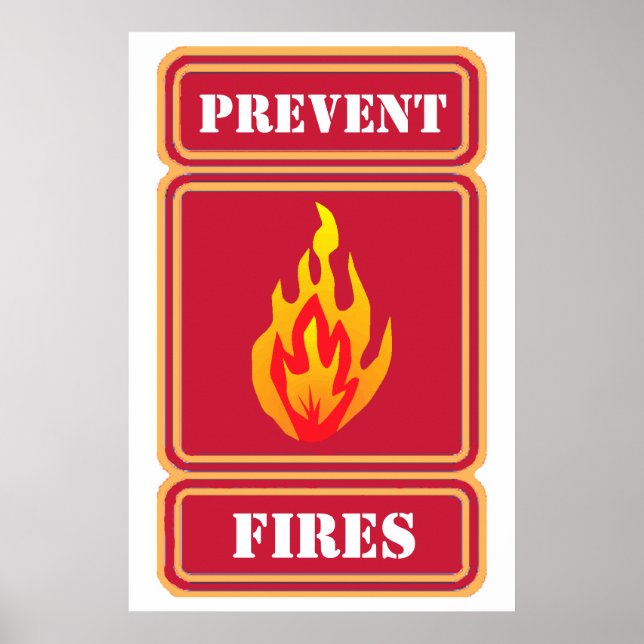 Póster Prevent Fires Poster Template (Frente)