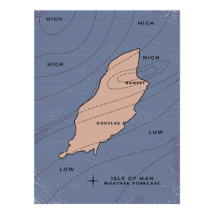Póster Previsión meteorológica de la Isla de Man
