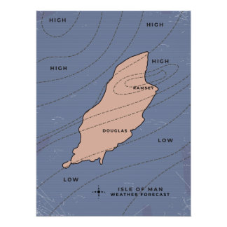 Póster Previsión meteorológica de la Isla de Man