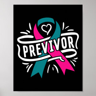 Póster Previvor Brca Apoyo a la toma de conciencia sobre