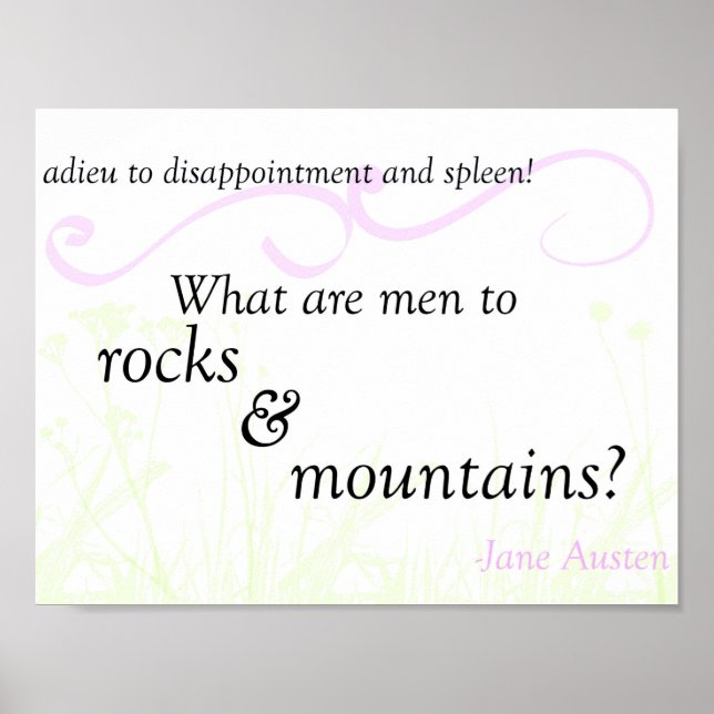 Póster Pride and Prejudice "Rocks and Mountains" Poster (Frente)