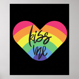 Póster Pride- kiss me. love is fair. 