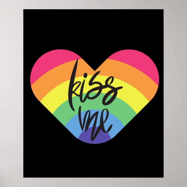 Póster Pride- kiss me. love is fair.  (Frente)
