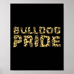 Póster Pride Leopard School Spirit Deportes Juego de fans