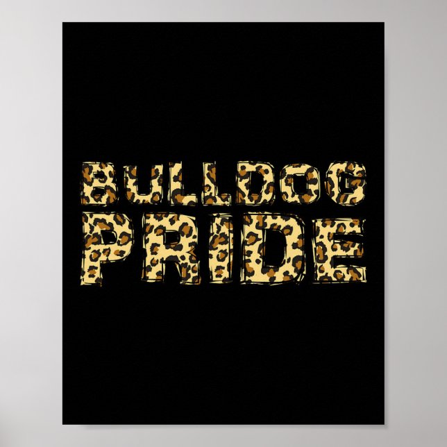 Póster Pride Leopard School Spirit Deportes Juego de fans (Frente)