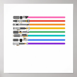 Póster Pride Lightsabers