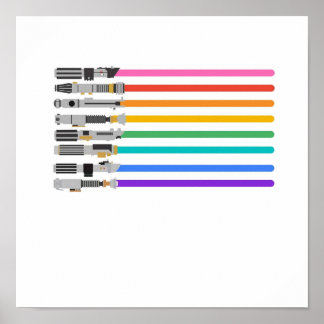 Póster Pride Lightsabers