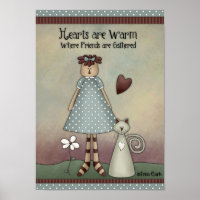 Prim Country Doll con gato