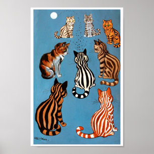 Póster Primadonna de la noche, Louis Wain