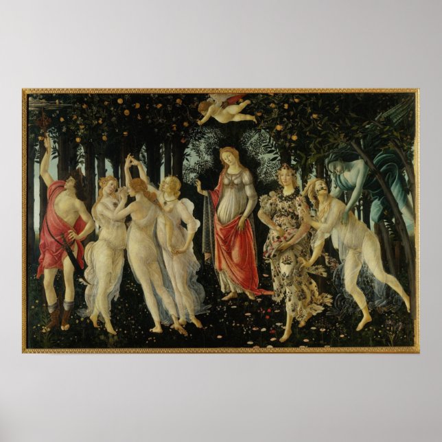 Póster Primavera / Alegoría de la primavera por Botticell (Frente)