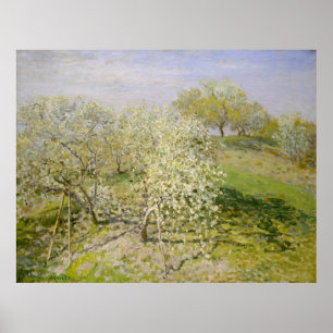 Póster Primavera (árboles frutales en flor) Claude Monet