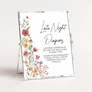 Póster Primavera bebé en Bloom Baby Shower Diaper nocturn