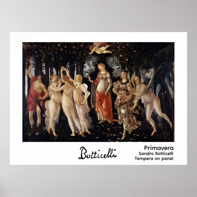 Póster Primavera  by Botticelli (Frente)