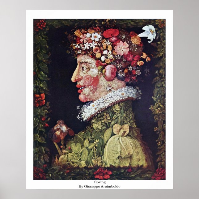 Póster Primavera De Giuseppe Arcimboldo (Frente)