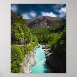 Póster Primavera del río Soča desde el puente Napoleón