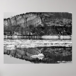 Póster Primavera descongelada negro y blanco