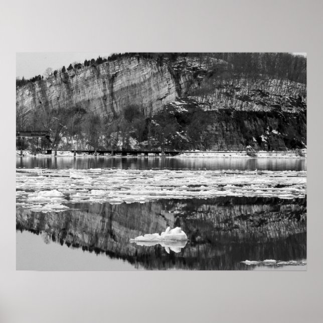 Póster Primavera descongelada negro y blanco (Frente)