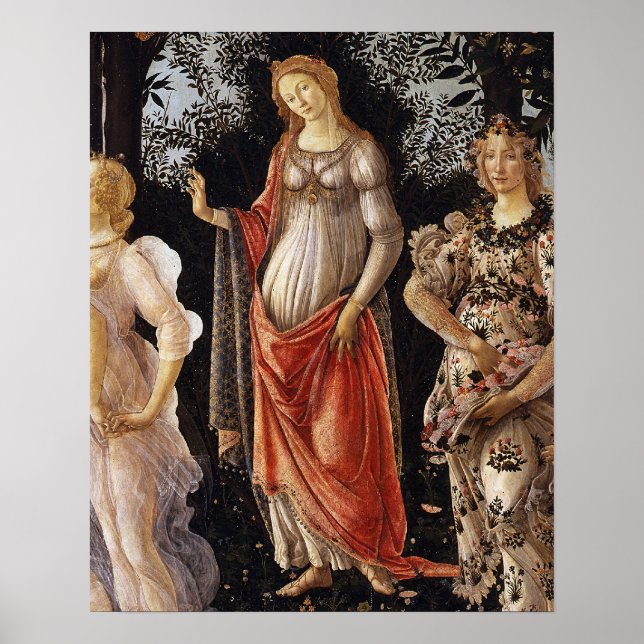 Póster Primavera, Detalle de Venus, por Sandro Botticelli (Frente)