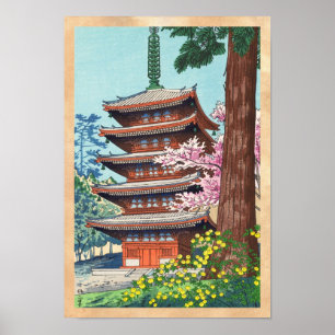Póster Primavera en el templo Kurama Asano Takeji shin ha