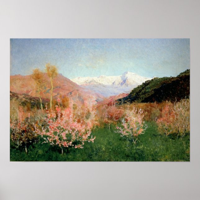 Póster Primavera en Italia, 1890 (Frente)