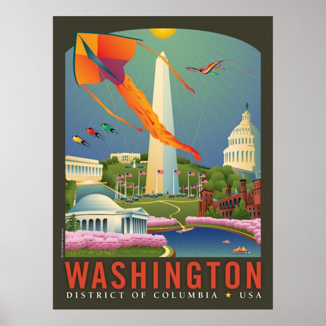 Póster Primavera en Washington D.C. (Frente)
