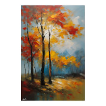 Póster | Primavera | Estilo de pintura de aceite