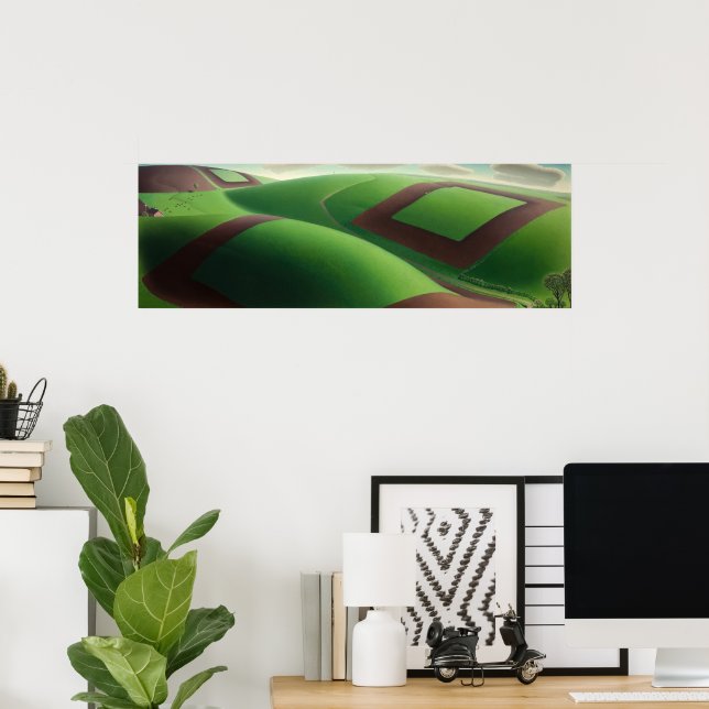 Póster Primavera giratoria por Grant Wood (Oficina en casa)