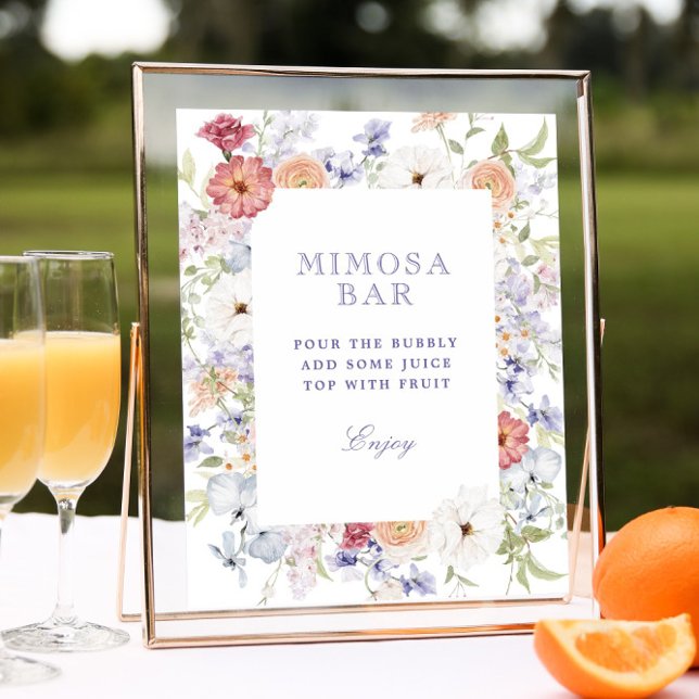 Póster Primavera Pastel Floral Bridal Ducha Mimosa Bar (Subido por el creador)