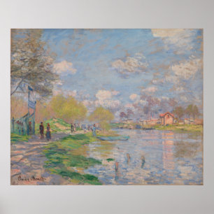 Póster Primavera por el Sena de Claude Monet