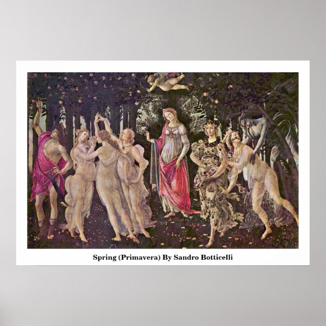 Póster Primavera Por Sandro Botticelli (Frente)