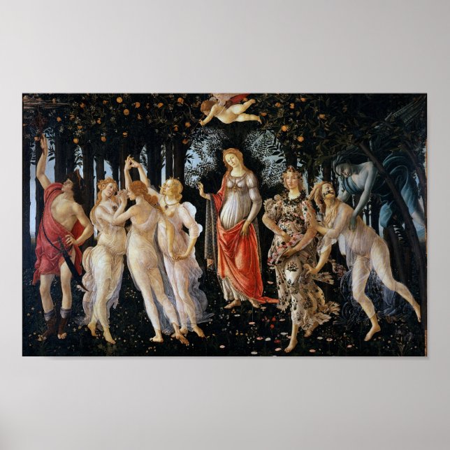 Póster Primavera, Sandro Botticelli, 1482 (Frente)