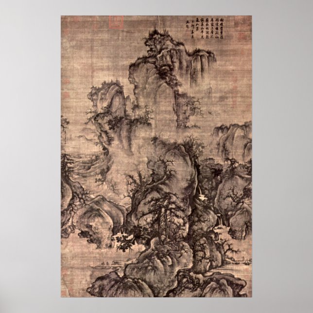 Póster Primavera temprana por Guo Xi (Frente)