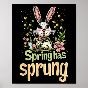 Póster Primavera Tiene Tee Gráfico De Pascua De Vacacione