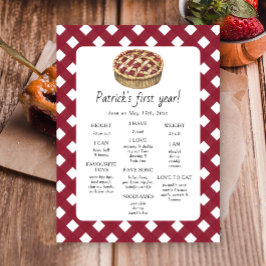 Póster Primer aniversario del nacimiento del primer cumpl